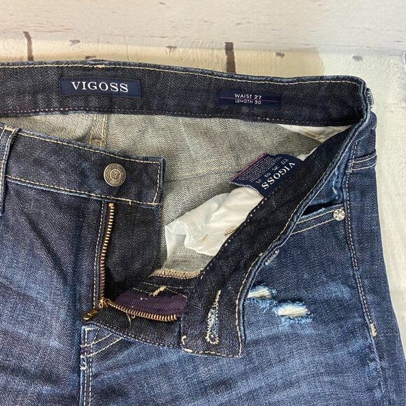 Vigoss Skinny Jeans Women's Size 27 (28 x 30.5) The Chelsea Mid Rise Distressed - Picture 8 of 12